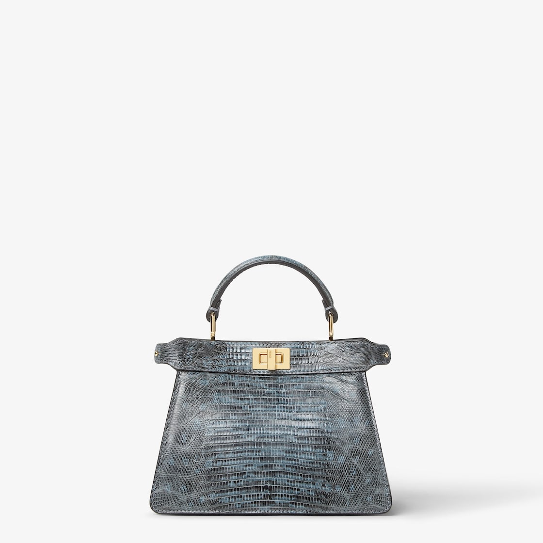 FENDI Peekaboo ISeeU Petite Mercury blue lizard leather bag - Image 1
